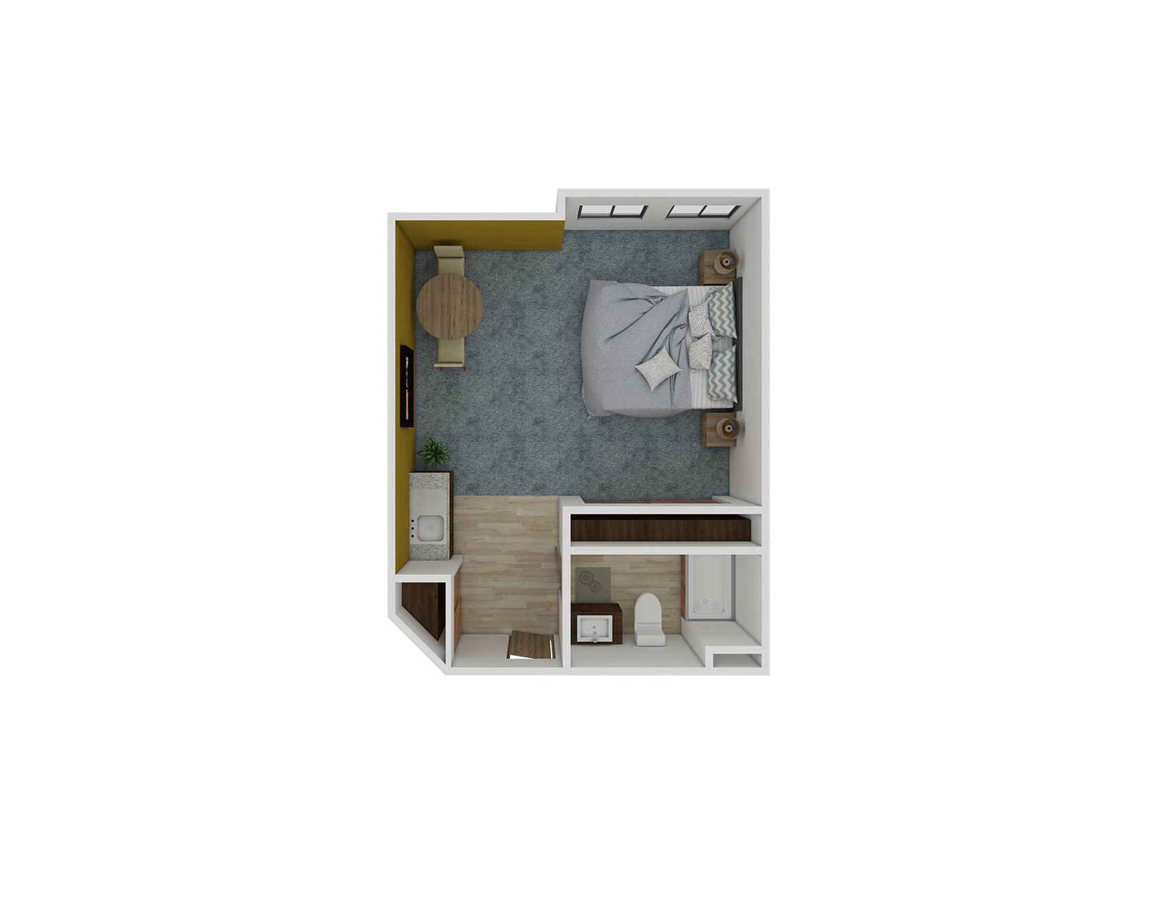 Point Defiance Studio Floor Plan Model